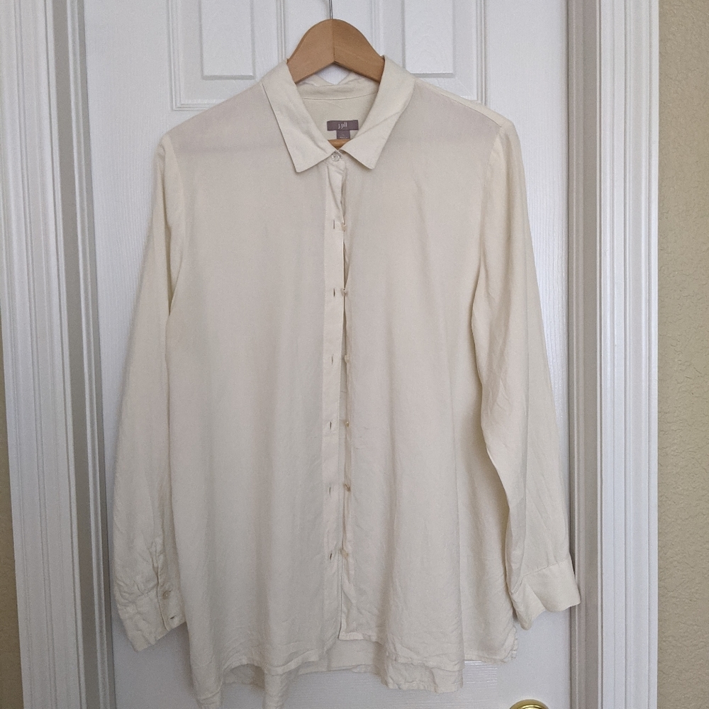 JJill ivory silk shirt